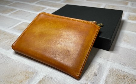 染色Lウォレット キャメル
