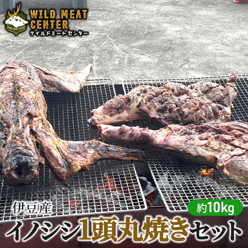 【ふるさと納税】ジビエ 冷凍 伊豆産イノシシ肉 イノシシ1頭丸焼きセット 猪肉 低カロリー 低脂肪 高タンパク お肉 山の幸 静岡県河津町