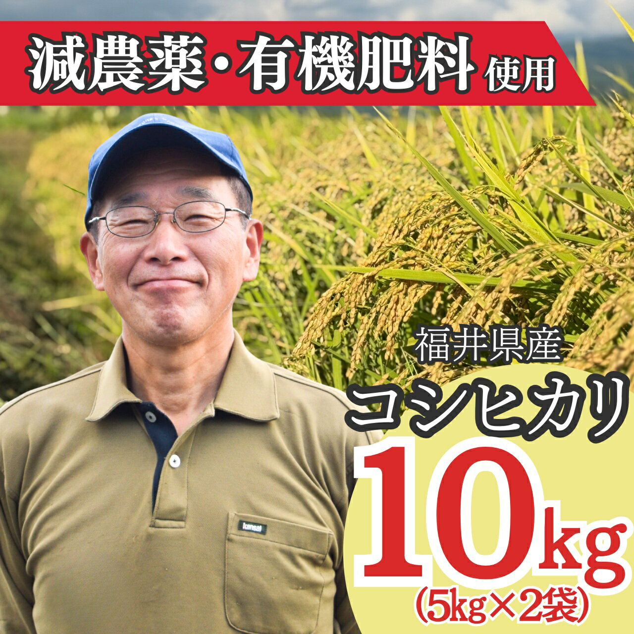【ふるさと納税】【先行予約】【2025年産】新米 コシヒカリ 白米10kg [C-096001] │ お米 米 おこめ こめ ごはん こしひかり 精米 │福井県 勝山市 減農薬 有機肥料 10kg 令和7年度産 おいしい