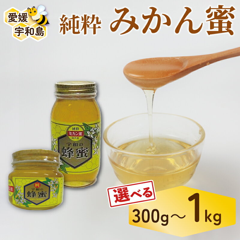 【ふるさと納税】 みかん蜜 選べる 300g ～ 1kg 元気や 非加熱 はちみつ 国産はちみつ みかん蜂蜜 みかん 蜜柑 柑橘 純粋はちみつ 生はちみつ 生蜂蜜 蜂蜜 ハニー 数量限定 産地直送 国産 愛媛 宇和島