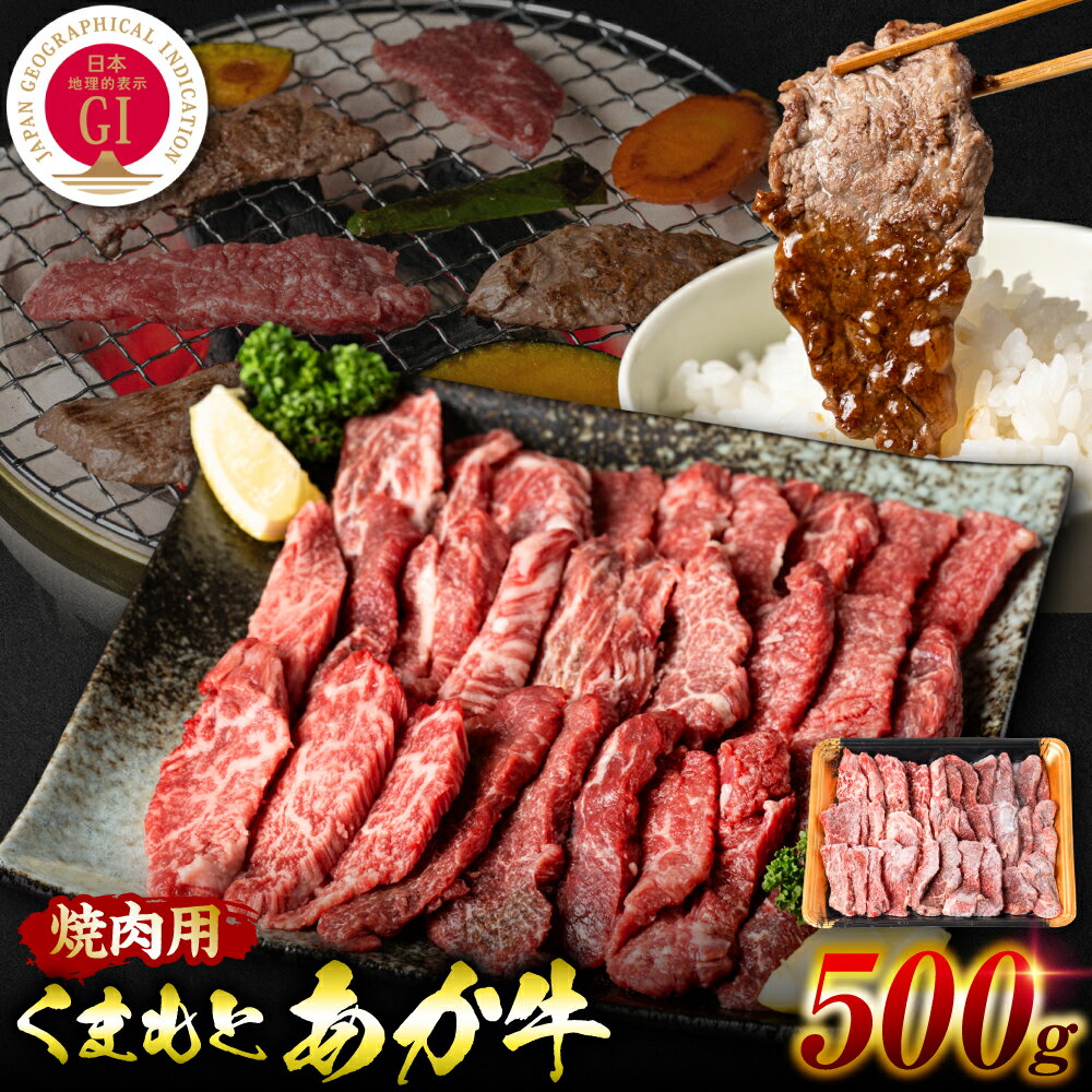 【ふるさと納税】【GI認証】くまもとあか牛 焼肉用 合計500g お肉 牛 焼肉 赤身 バーベキュー 和牛 牛肉 希少部位 送料無料