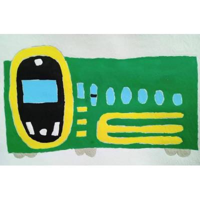 ふるさと納税 高石市 アールブリュットアーティスト上田匡志アート　ひえい