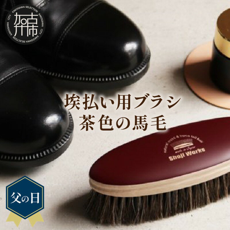 【ふるさと納税】＼父の日／埃払い用ブラシ 茶色の馬毛 《 埃払い ホコリ 靴 ブラシ 馬毛 茶色 シューケア お手入れ レザー 革靴 自然素材 プレゼント プチギフト 日用品 おすすめ》