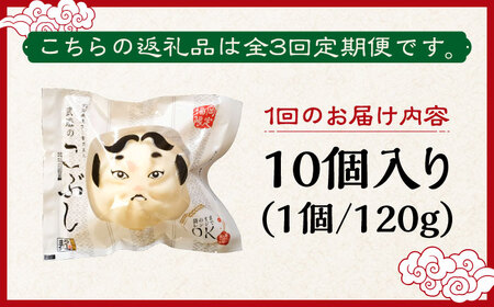 【全3回定期便】武遊のこぶし（らー麦肉まん）10個セット 肉まん [ABCX016]