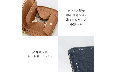OAK(オーク) スマート＆収納力を両立!エレガントな本革財布 / 本革ラウンドファスナー二つ折り財布 BONNY(ボニー)