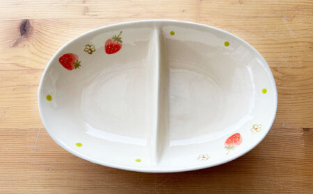 【瀬戸焼】子供用食器5点セット（いちご）【窯元SOUSEN】[BBCQ002]子ども食器 ギフト