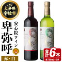 【ふるさと納税】安心院ワイン 卑弥呼 赤&白(合計6本・720ml×各3本)酒 お酒 アルコール 飲み比べ セット 詰め合わせ 詰合せ 三和酒類【114002800】【一般社団法人　地域商社USA】