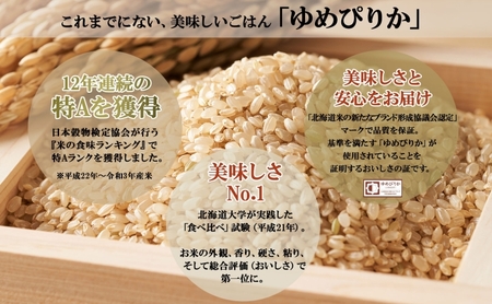 定期便 10ヵ月連続10回 北海道産 ゆめぴりか玄米 3kg×2袋 計6kg 小分け 米 特A 国産 ごはん グルメ 食物繊維 ヘルシー お取り寄せ 備蓄 長期保存 プレゼント 贈答 ギフト ようてい