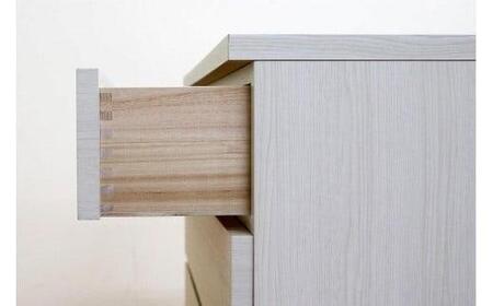 幅40-3段（奥行44cm）クローゼットチェスト「フィット」ホワイト色 桐たんす 押入れ収納 衣類収納【丸田木工】