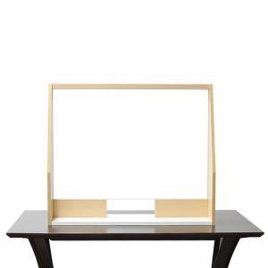 木枠付き 透明アクリルパーテーション 窓口用
