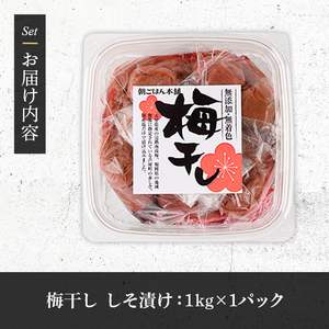 梅干し しそ漬け(1kg) 梅 うめ 梅干し うめぼし 梅干 ウメボシ 紫蘇 シソ ごはんのお供 完熟南高梅 赤しそ おにぎり おむすび お弁当 漬物 お漬物 漬け物 加工食品 加工品 朝食 朝ごはん
