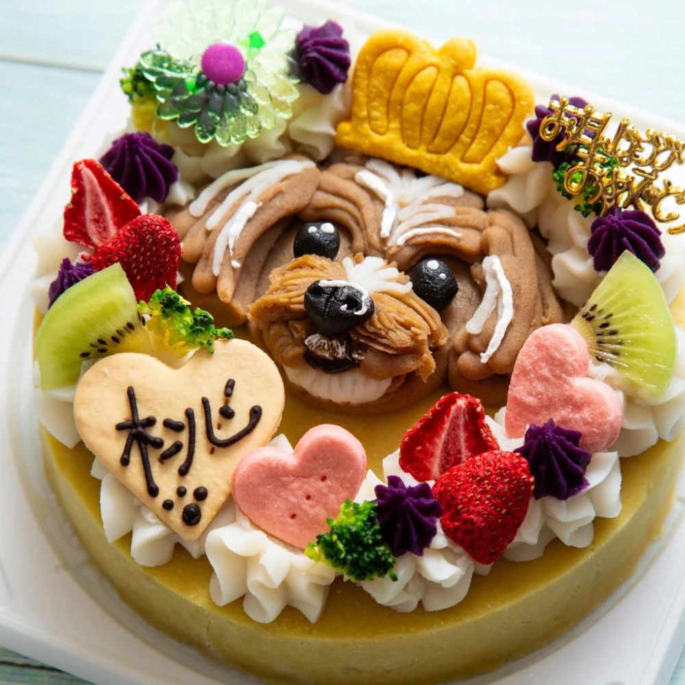【ふるさと納税限定】犬用似顔絵ケーキ　アレルギー対応・獣医師監修_イメージ2