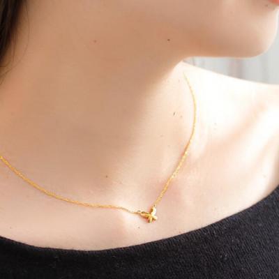 ふるさと納税 山梨県 【山梨県】【ジュエリー】K24 butterfly/バタフライ ネックレス　1本 |  | 03