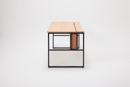 パソコンデスク リモートワーク オーク 140×70 WAAKstation2OK 1407