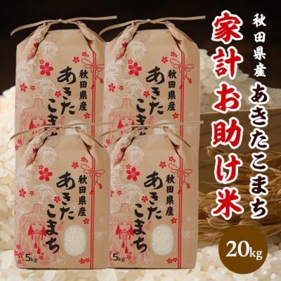 ふるさと納税 八郎潟町 あきたこまち 家計お助け米 20kg(5kg×4袋)【白米】令和7年産 秋田県産 こまちライン