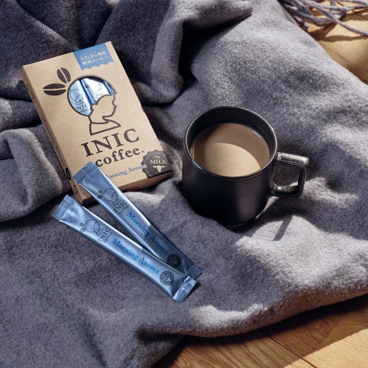 カフェオレ スティック INIC coffee モーニングアロマ30本 粉末 スティックコーヒー 極上 本格的 持ち運び オフィス 個包装 砂糖不使用 イニック インスタント