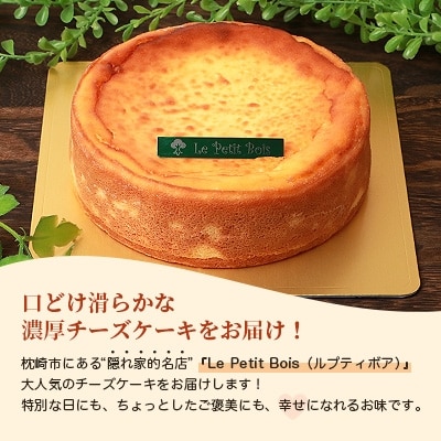 Le Petit Bois(ル・プティ・ボア)の濃厚 チーズケーキ 5号 直径15cm B3-1【配送不可地域：離島】【1166390】