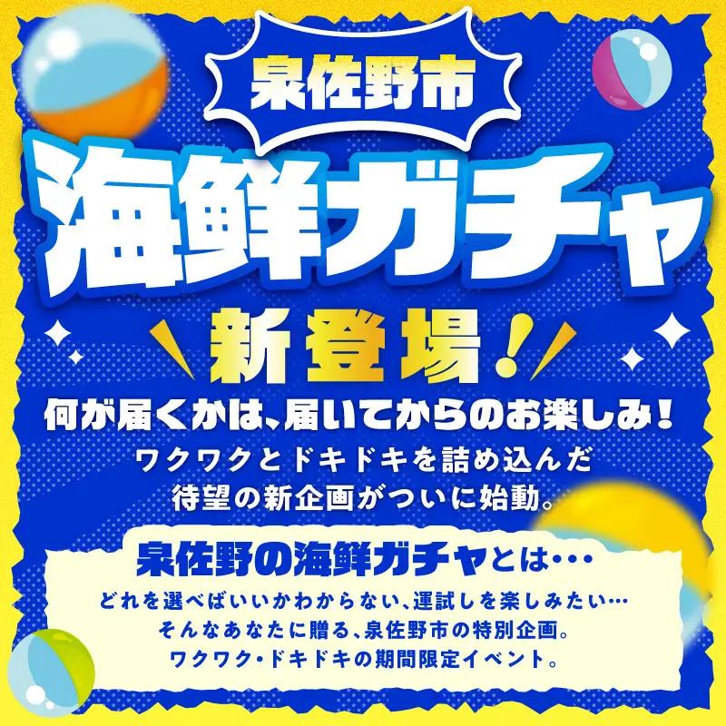 【期間限定】泉佐野 海鮮ガチャ（寄附10,000円コース）