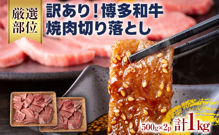 
            訳あり！【A4～A5】博多和牛焼肉切り落とし(肩ロース・バラ）1kg（500g×2） 黒毛和牛 お取り寄せグルメ お取り寄せ 福岡 お土産 九州 福岡土産 取り寄せ グルメ 福岡県
          