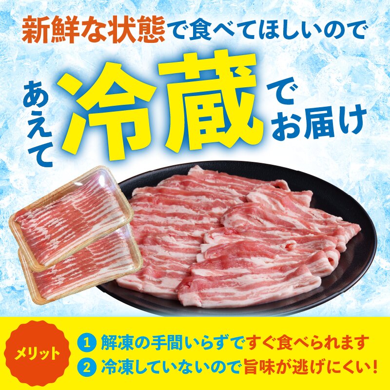 【定期便3回】しゃぶしゃぶ用 豚バラ すき焼き 200g×5 (1kg) 豚肉