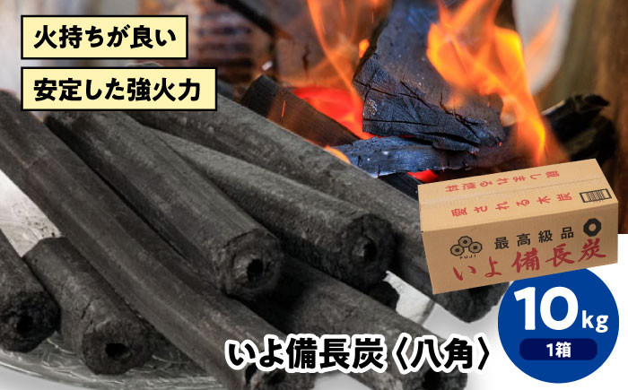 
            「いよ備長炭　八角」10㎏　愛媛県大洲市/ミスタースミス [AGAK002] 備長炭 オガ炭 炭 炭焼き 炭火 脱臭 除湿
          