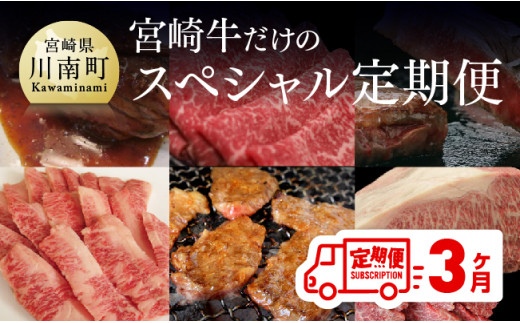 
【定期便】 宮崎牛だけの スペシャル便 3ヶ月コース 肉 牛 牛肉 宮崎牛
