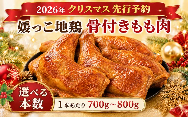 
                  【 2026年 クリスマス 先行予約 】 本数 が 選べる 媛っこ 地鶏 骨付き もも肉 ( 2本 4本 6本 )  1本 700g ~ 800g 地鶏 媛っこ地鶏  鶏肉 鳥肉 肉 チキン もも肉 クリスマス 愛媛県 愛南町 ローカルスタンダード
                