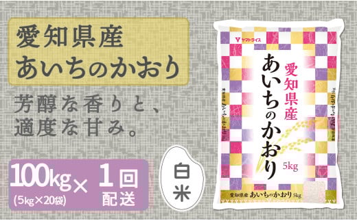 【精米】愛知県産あいちのかおり 100kg（5kg×20袋） 安心安全なヤマトライス 米 白米 国産 精米 大容量 5キロ こめ コメ ごはん H074-695