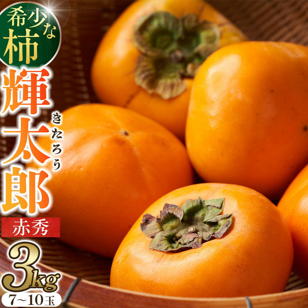 【ふるさと納税】1258.【先行予約】輝太郎柿　赤秀3kg（7～10玉）