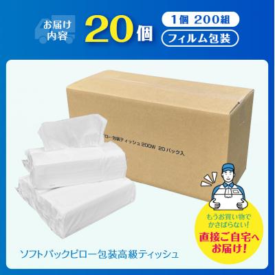 ふるさと納税 富士市 ソフトパック ティッシュペーパー20個 ピロ包装 詰め替えにぴったり 国産 箱なし(a1866) |  | 02