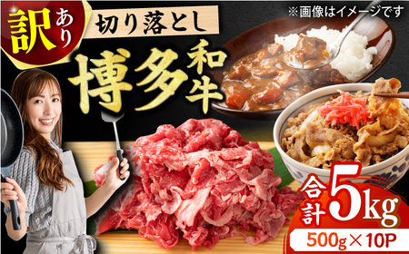 【訳あり】博多和牛 切り落とし 5kg（500g×10p） 広川町/株式会社MEAT PLUS[AFBO081]