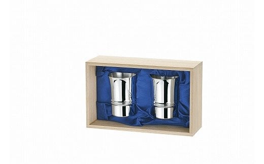 純銅 酒グラス シルバー 2点セット(木箱入り) FC026031