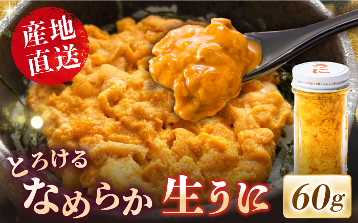 数量限定！壱岐の生うに 60g×1本《壱岐市》【大幸物産】生ウニ 生雲丹 ウニ 雲丹 希少 産地直送 冷凍配送 17000円 17000 1.6万円 [JEH024]
