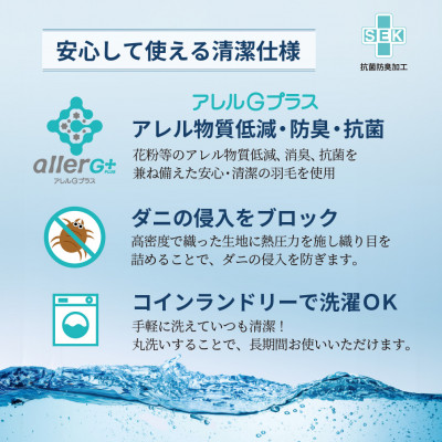 抗菌ダウン85% 0.3kg 洗える肌掛け羽毛布団シングル (ブルー系)【筑後七国羽毛ふとん】