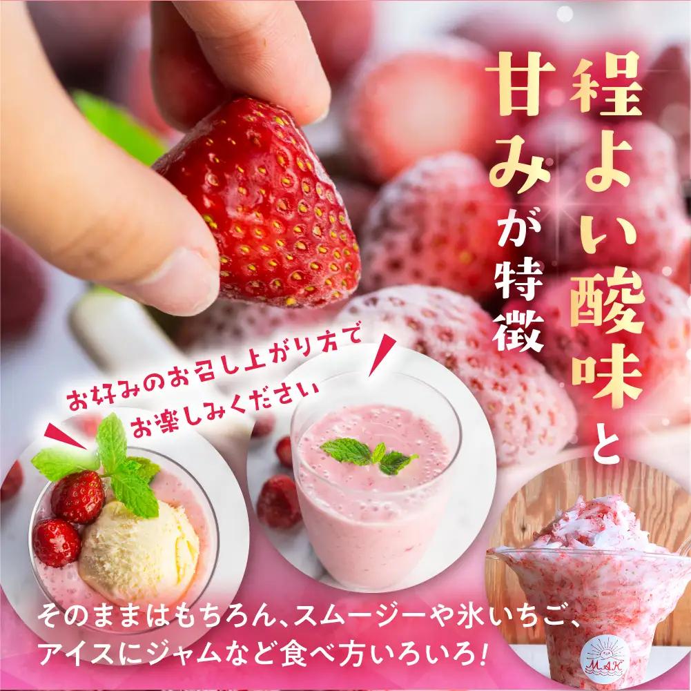 【訳あり】フローズンいちご 約1kg袋 訳あり 形不揃い いちご