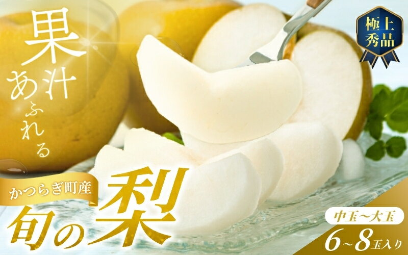 【ふるさと納税】【先行予約】旬の梨(幸水ー豊水ーあきづき) 極上秀品（中玉〜大玉）6〜8個入り 2026年8月中旬～9月中旬頃に順次発送予定（お届け日指定不可）/ 和歌山 梨 フルーツ 果物 くだもの【kgr015】