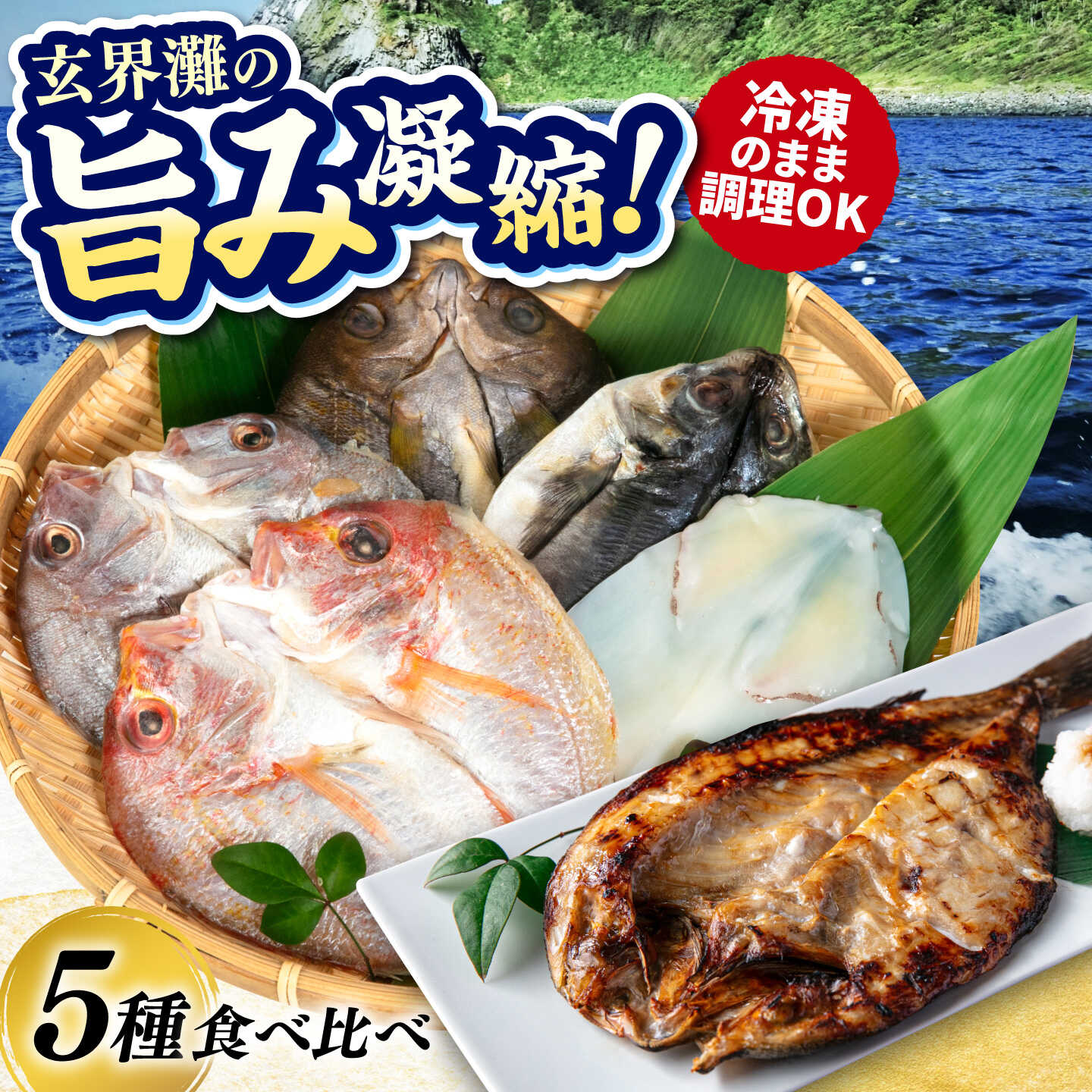 【ふるさと納税】活き活き鮮魚開きセット（真鯛・連子鯛・アジ・いさき・やりいか 計 5枚）糸島市 / 有限会社 糸島海産 / 開き / セット[AMR001] 鮮魚開き 魚 12000円 1万2千円