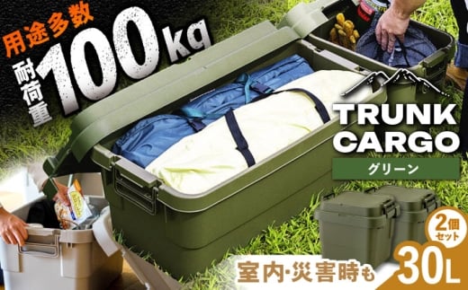 【グリーン】トランクカーゴ Sサイズ 2個組 / 収納ボックス 収納ケース アウトドア 防災 キャンプ 道具箱 キャンプ用品 インテリア 岐阜県 / 恵那市 / 東谷株式会社 明智流通センター [AUAD028]