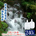 【ふるさと納税】群馬の名水 箱島湧水エア L 12L×20本 ウォーターサーバー 対応ボトル(2本×10回) 飲料 ドリンク 飲料類 水 ミネラルウォーター 名水 天然水　【飲料・ドリンク・飲料類・水・ミネラルウォーター】