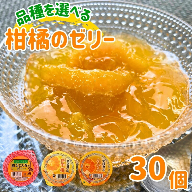 【ふるさと納税】柑橘のゼリー 30個入り 【5種から味が選べる】 愛媛県 みかん 柑橘 紅まどんな せとか 甘平 伊予柑 JAえひめ カップゼリー 大容量 ギフト 母の日 父の日 こどもの日 敬老の日 お買い物マラソン 買い回り