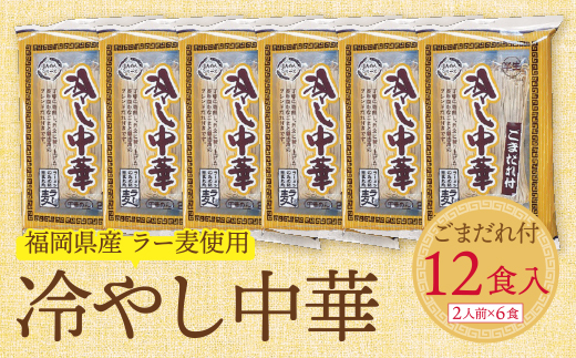 【4～8月発送】福岡県産ラー麦 冷し中華（ごまだれ付）