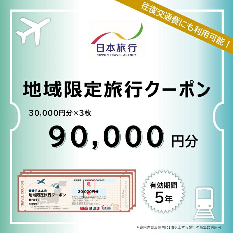 【ふるさと納税】チケット 地域限定旅行クーポン 90,000円分 30,000円分×3枚 宿泊券 観光体験 国内旅行 宿泊プラン 静岡県浜松市 日本旅行