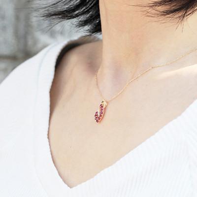 ふるさと納税 韮崎市 ネックレス K18YG ゴールド ルビー ダイヤモンド 0.05ct 【f134-rd-k18yg】 |  | 02