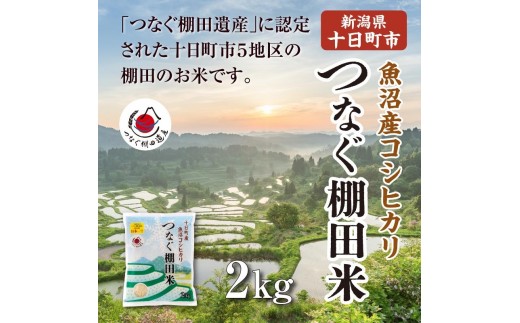 
                  【令和8年産 先行予約】精米2kg　産新潟県十日町市魚沼産コシヒカリ「つなぐ棚田米」 米 こしひかり 精米 十日町市
                