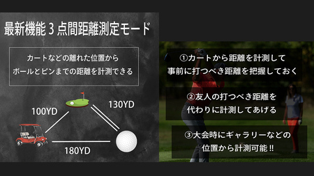 NINJOR GOLF　NJ MINI PRO OLED ( ピンク ) ゴルフ 距離計 小型 コンパクト サイズ ゴルフ 距離計測器 スロープモード ピンサーチ＋搭載 ハードケース付き