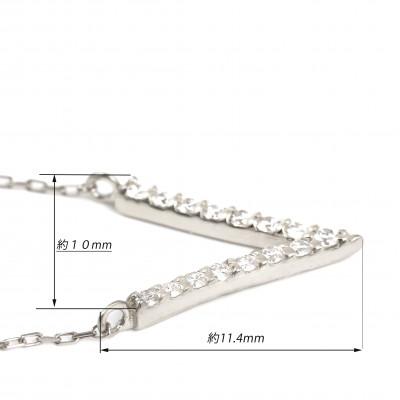 ふるさと納税 大月市 0.1CT V字ペンダント　N444DI-P |  | 01