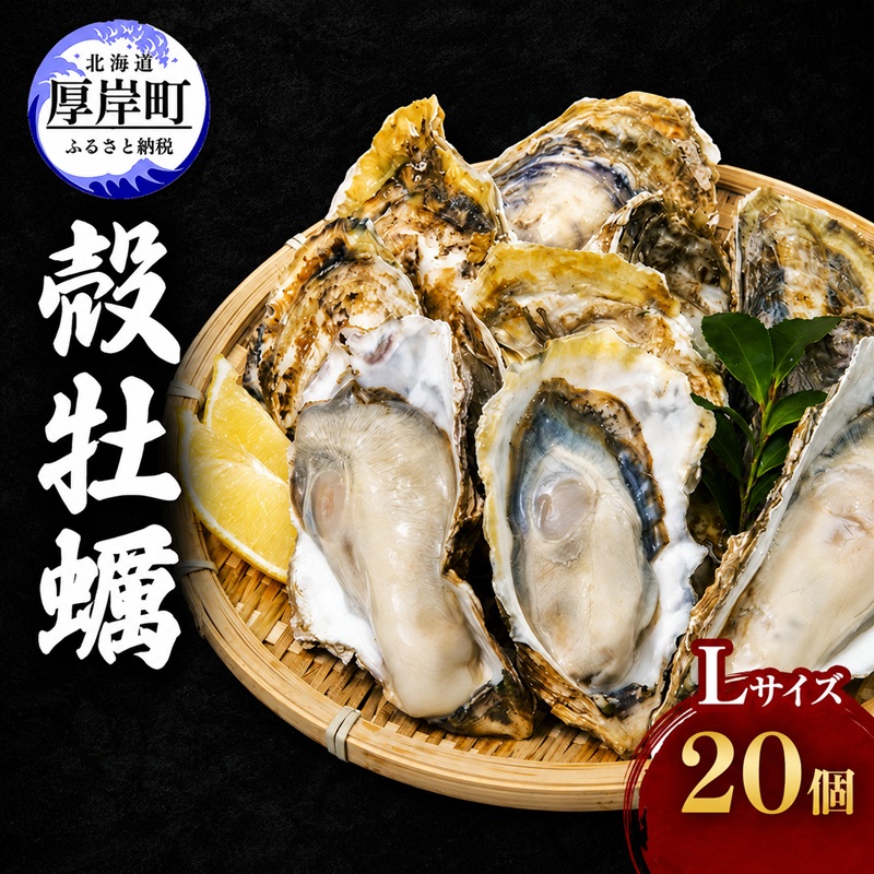 厚岸産 殻牡蠣 Lサイズ 20個 セットカキ 牡蠣