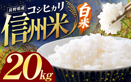  令和8年産 信州米 長野県産 コシヒカリ 白米 20kg（5kg×4）