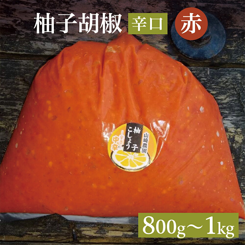 【ふるさと納税】辛口 銀座の超有名店でも使用！ 柚子こしょう 800g / 1kg 【赤】柚子胡椒 ゆずこしょう 柚子こしょう 柚子 胡椒 佐賀 佐賀県産 b-185
