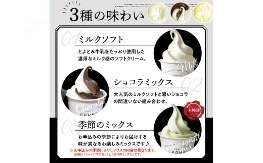 【2026年1月配送】とよとみ牛乳ソフトクリーム【120ml 3種類 計8個】